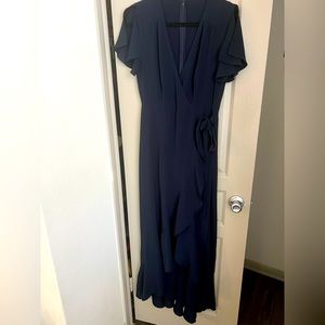 Altar’d state navy blue high-low dress, size medium